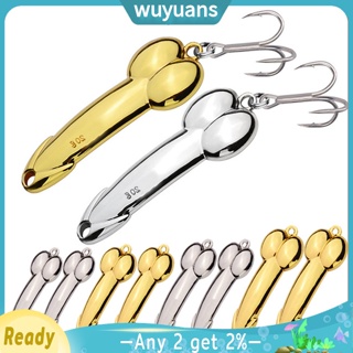 Wuyuans เหยื่อตกปลาปลอม 5 กรัม 10 กรัม 15 กรัม 20 กรัม พร้อมตะขอแหลม สีพื้น