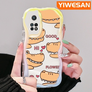 เคสโทรศัพท์มือถือ ซิลิกาเจลนิ่ม ใส กันกระแทก ลายหนังจระเข้น่ารัก สําหรับ Xiaomi 10T Pro Poco F3 Poco F4 Redmi K50 K40 Pro K40s