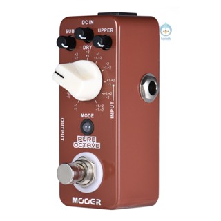 Mooer PURE Octave แป้นเหยียบเอฟเฟคกีตาร์ แบบโลหะ 11 โหมด Tpth