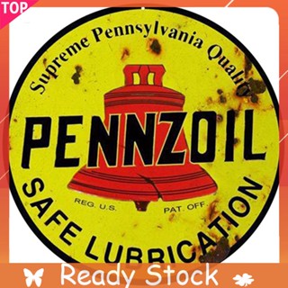 30 * 30 ซม. เพนนิซอยล์มอเตอร์น้ํามันแผ่นโลหะดีบุกป้ายโล่สําหรับบาร์คาเฟ่โปสเตอร์ศิลปะหัตถกรรม