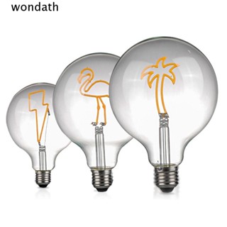 Wonda หลอดไฟ E27 220V G125 สีเหลืองอบอุ่น สไตล์วินเทจ ย้อนยุค สําหรับตกแต่งบ้าน