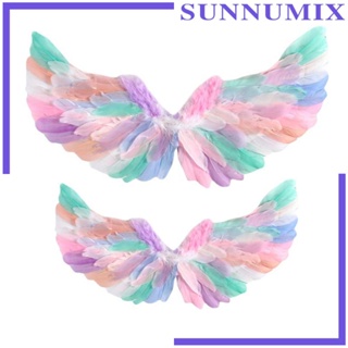 [Sunnimix] ปีกนางฟ้า ปีกนางฟ้า เครื่องแต่งกายคอสเพลย์ ตกแต่งหน้าต่าง คริสต์มาส เด็กผู้หญิง