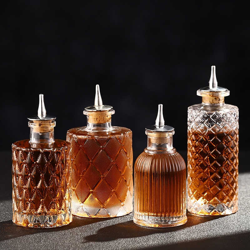 Vintage Cocktail Bitters Bottle with Dasher Top Professional Bar Accessory Bar Tool
