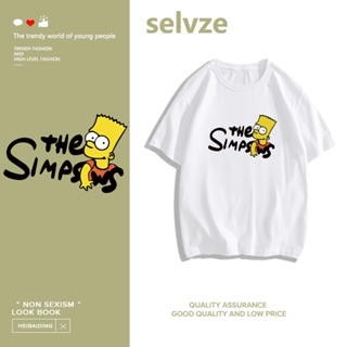 SELVZE （พร้อมส่งจากกทม มาถึงใน 3วัน）print T-shirt，แฟชั่นที่เรียบง่ายตัวอักษรการ์ตูนพิมพ์เสื้อยืดแขนสั้นหลวม T0584