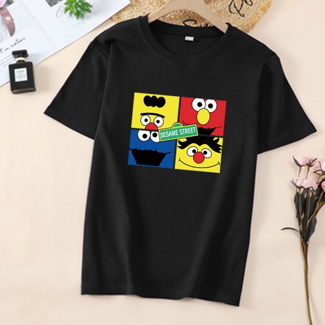 Tshirt Women Bts Korean Style Short Sleeve Tshirt  Cartoon Womens Round Neck Tshirt Silky Milk Silk 