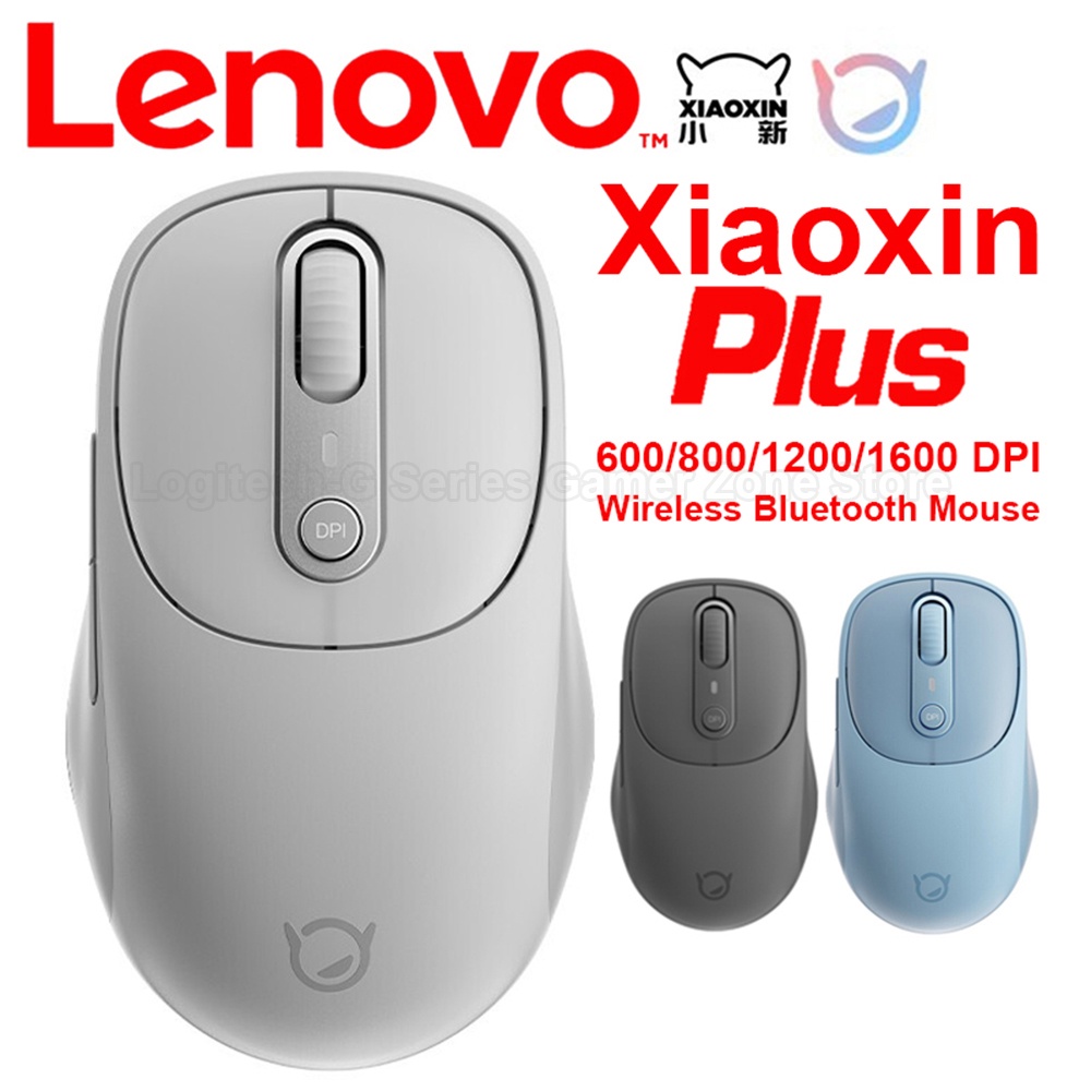 Lenovo Xiaoxin ไร้สาย Bluetooth PLUS การสนับสนุนเมาส์ Bluetooth 3.0/5.0 Windows 7/8/10/11 380mAH ฟังก์ชั่นเงียบแบตเตอรี่ลิเธียม