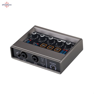 Vip Q-16 การ์ดบันทึกเสียง Dsp Reverberation K Singing Sound Card Delay Free Monitoring Dsp Effect