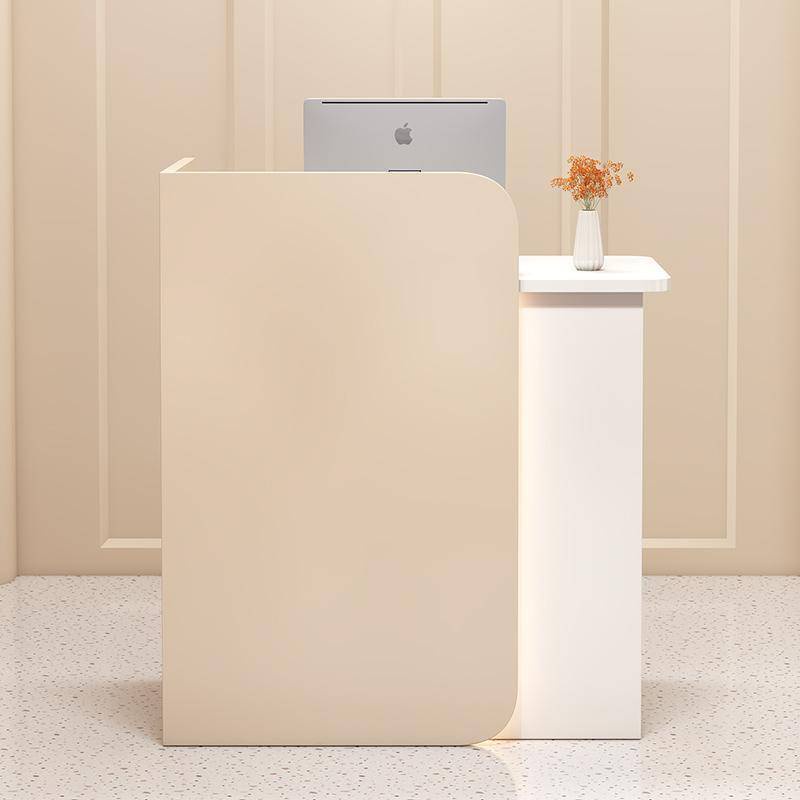 แคชเชียร์ร้านโต๊ะด้านหน้าขนาดเล็กร้านสะดวกซื้อที่เรียบง่ายทันสมัยเครือข่ายเชิงพาณิชย์โต๊ะบาร์สีแดงร้านขายเสื้อผ้าเคาน์เตอร์แคชเชีย - รูปที่ 2