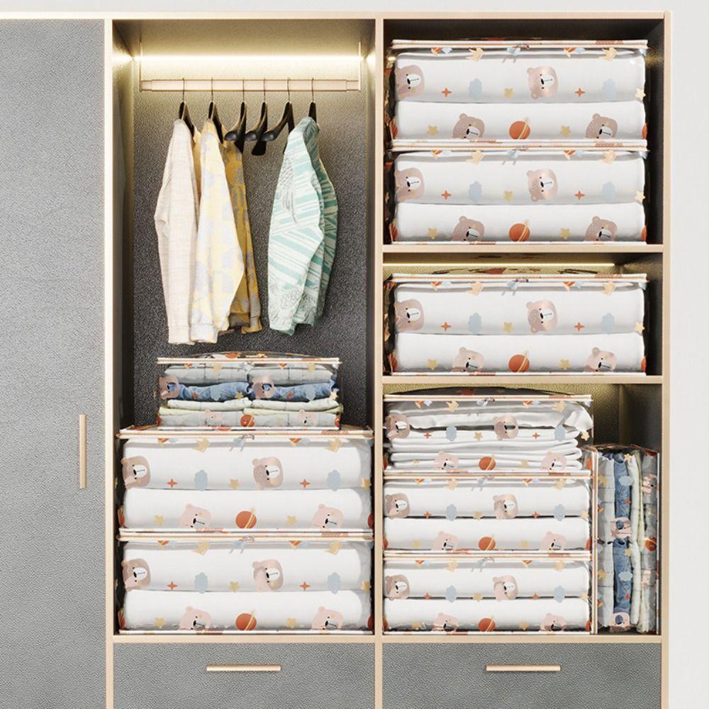 ยี่รัน กระเป๋าเก็บของ, ที่เก็บเสื้อผ้ากันน้ําสามมิติ, กระเป๋าผ้านวมความจุขนาดใหญ่กันฝุ่นโปร่งใสในครัวเรือน - รูปที่ 2