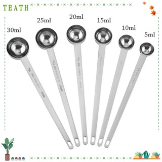 Teath ช้อนตวงกาแฟ สเตนเลส ด้ามจับยาว หนา คุณภาพสูง 5 10 15 2…