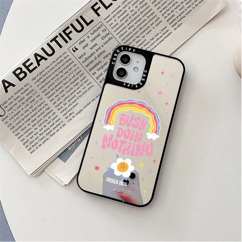 Casetify X เคสโทรศัพท์มือถือ PC แข็ง กันกระแทก ลาย Busy Doin Nothing สีดํา สําหรับ iPhone 15 14 13 12 11 Pro MAX IX XS MAX XR 6 6s 7 8 Plus
