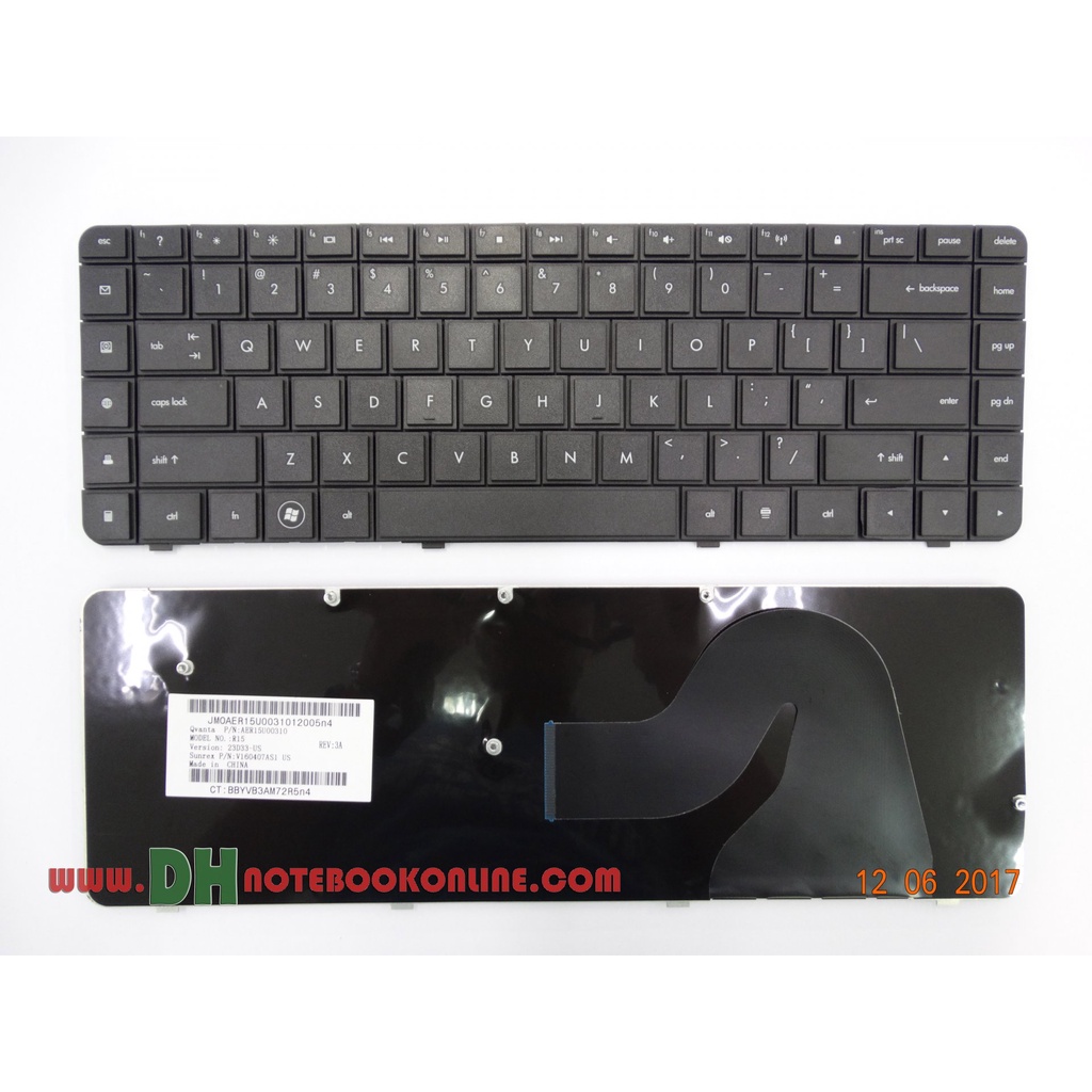 แป้นพิมพ์ คีย์บอร์ดโน๊ตบุ๊ค HP Compaq CQ62 G62 CQ56 CQ62 CQ62-100 CQ62-200 CQ62-300 Laptop Keyboard 