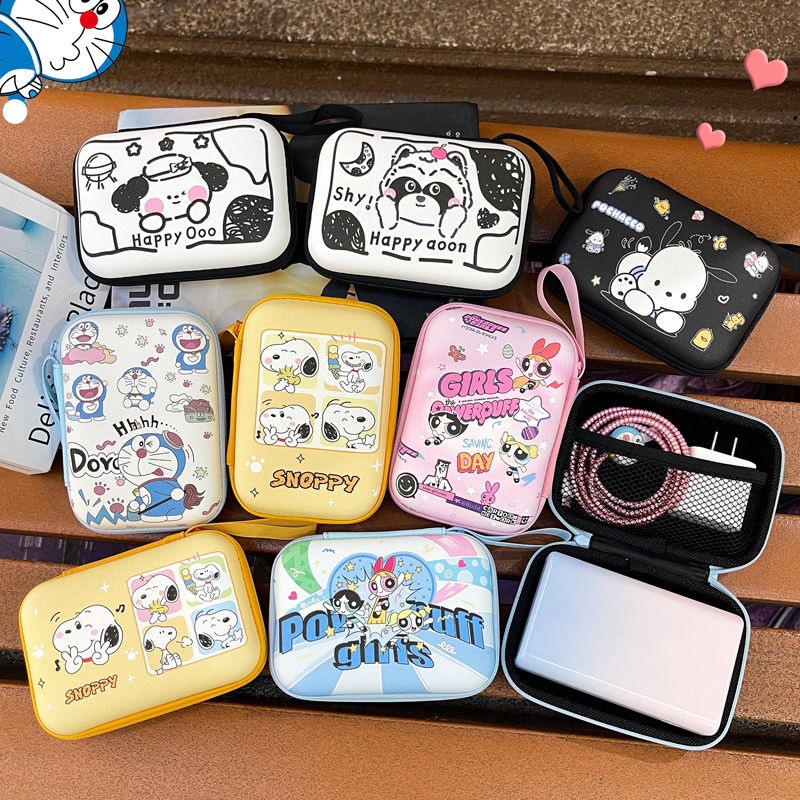 Pochacco กระเป๋าเคส ลายสุนัขน้อยน่ารัก แบบพกพา สําหรับจัดเก็บหูฟัง พาวเวอร์แบงค์
