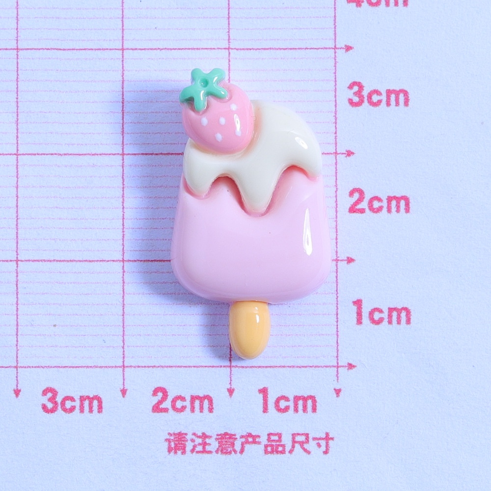 [4 @] For Jibbitz Crocs สติกเกอร์เรซิ่น รูปไอศกรีม โฮมเมด แวววาว diy อุปกรณ์เสริม สําหรับติดตกแต่งตู้เย็น กิ๊บติดผม รองเท้า XDD