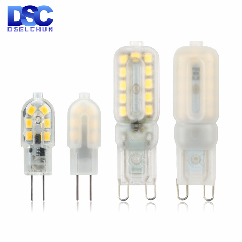 Dselchun หลอดไฟสปอตไลท์ G4 G9 LED 3W 5W AC DC 12V 220V LED Lamp SMD2835 30W 60W