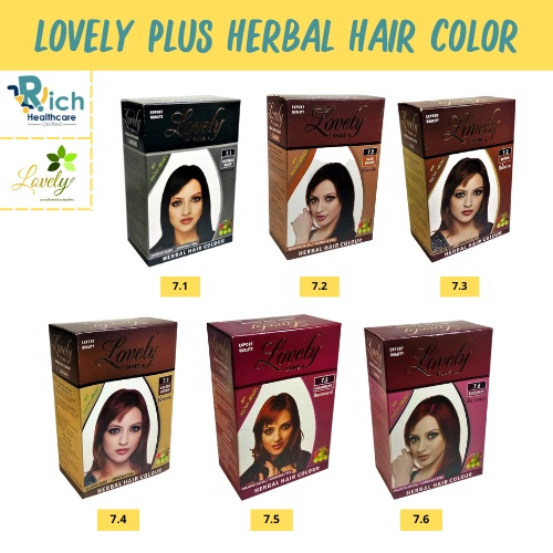 Lovely ผงย้อมผมสมุนไพร ปิดผมขาว Lovely Plus Herbal Hair Color ย้อมผมออแกนิค ไม่ติดหนังศีรษะ ผมนุ่มสลวย