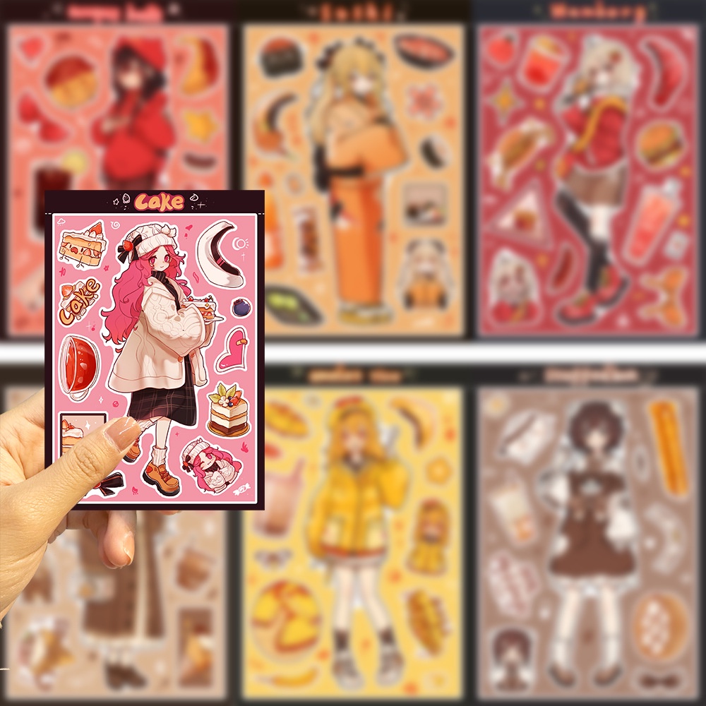 Lanlanstickersworld สติกเกอร์ ลายกราฟฟิตี้ หัวใจน่ารัก สําหรับติดตกแต่งหมวกกันน็อค จักรยาน 8 ชิ้น