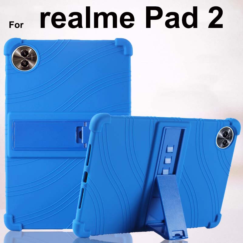 เคสซิลิโคนนิ่ม กันกระแทก พร้อมขาตั้ง สําหรับ realme Pad 2 realmePad X mini case pad2 padx padmini cover