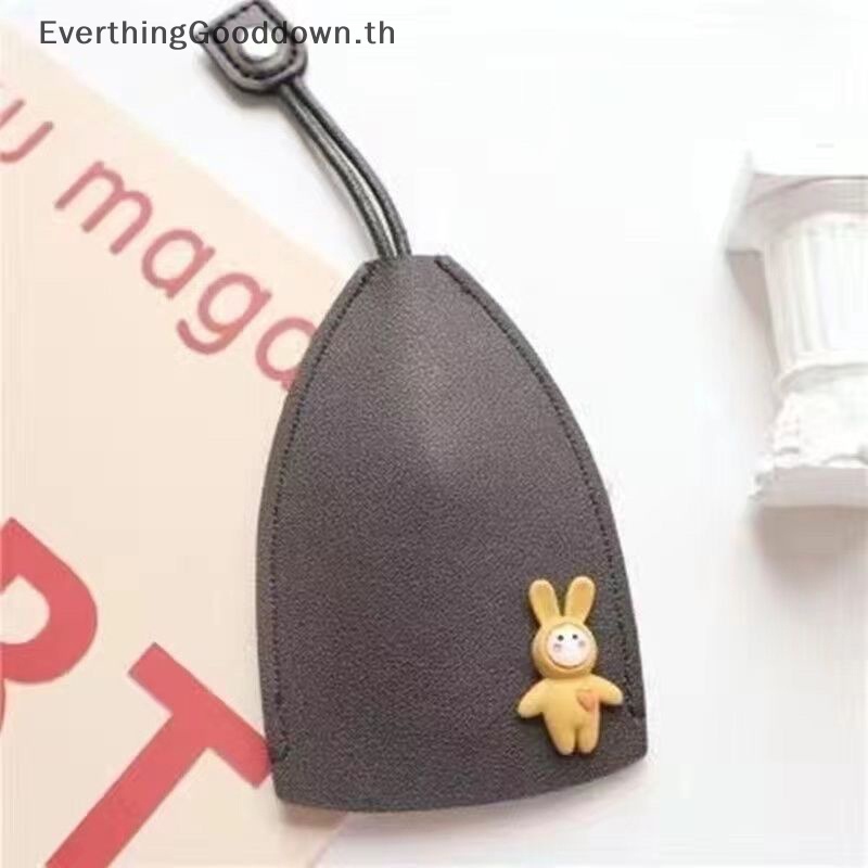 Ever เคสกุญแจรถยนต์ หนัง PU แบบดึงออก ลายการ์ตูนสัตว์น่ารัก ความจุขนาดใหญ่