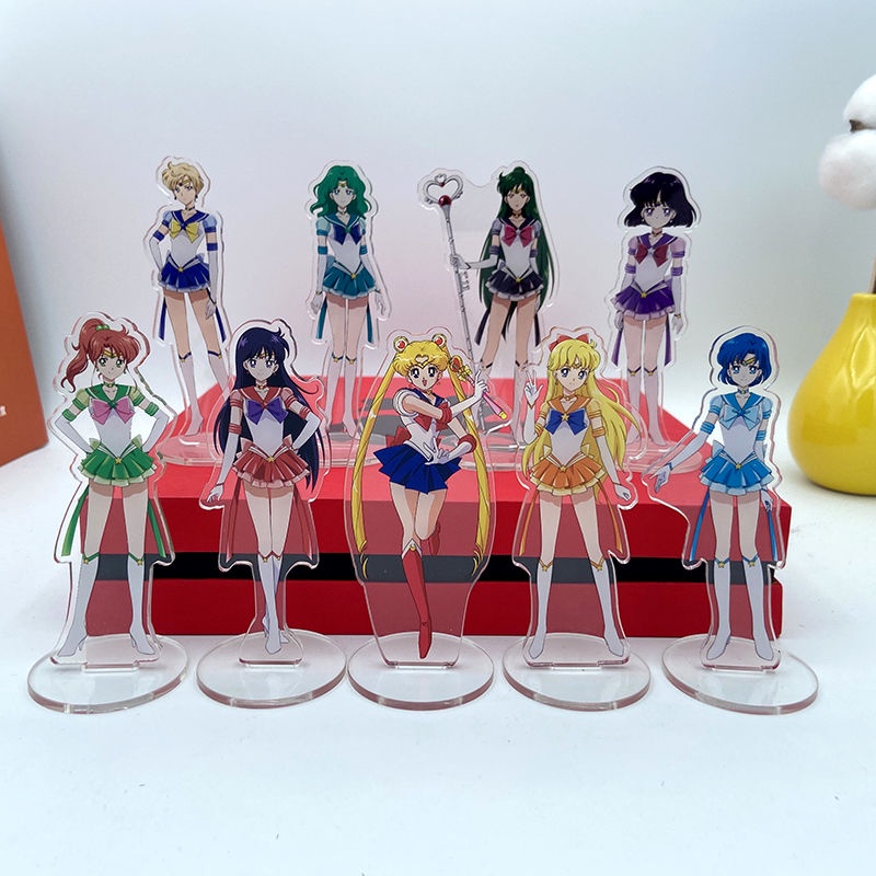 เซเลอร์มูนอะนิเมะอุปกรณ์ต่อพ่วงการ์ตูน Standee Usagi Tsukino Ami Mizuno Rei Hino Creative