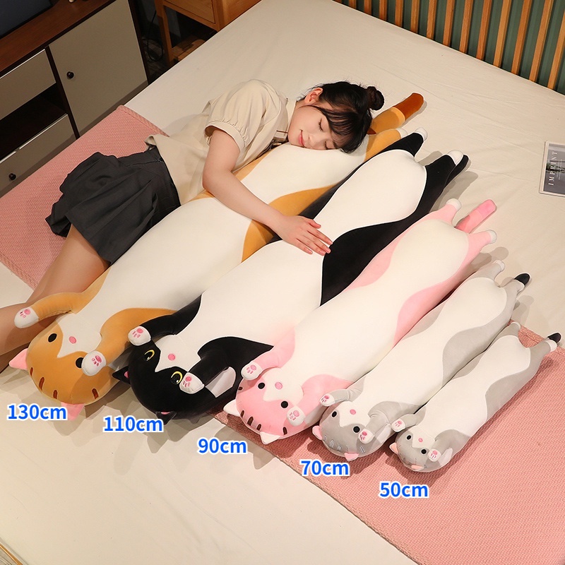 【Ready Stock】90cm Long Black Cat Toy น่ารักแมวรูปร่างตุ๊กตาหมอน ลูกแมวสีดำอ่อนของเล่นพวงกุญแจตุ๊กตาของขวัญสำหรับผู้ใหญ่และเด็กตกแต่งบ้าน ราคา ถูกที่สุด ดีลบีเคเค แกลเลอรีภาพที่ 3