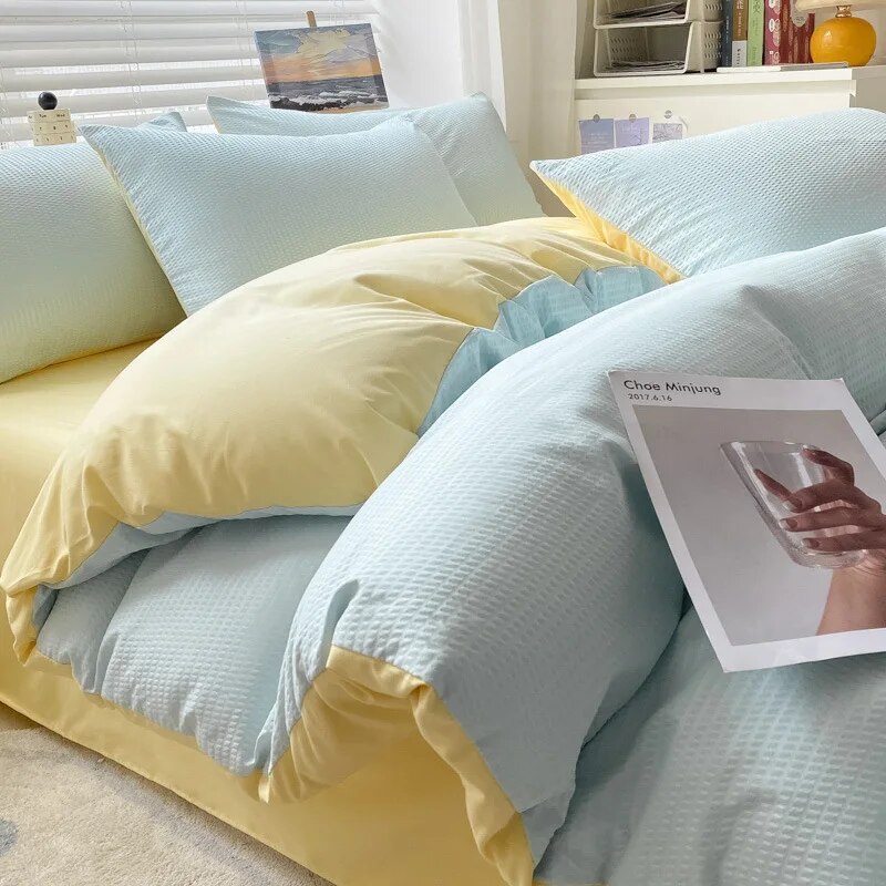 Four piece bed set summer matte bed sheets, quilt covers, home textile bedding bedding set  bed shee