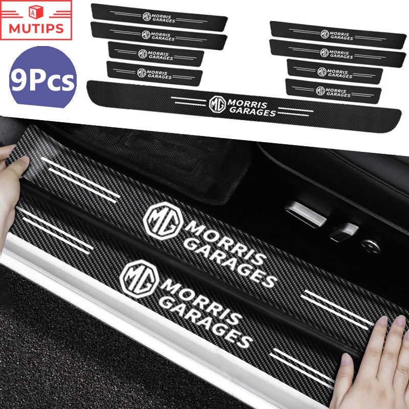 MG ป้องกันรอยขีดข่วน สติกเกอร์คาร์บอนไฟเบอร์ สติกเกอร์​ สำหรับธรณีประตูรถยน HS ZS EP MG5 MG3 EV 4 5 6 EP 2023 Extender Mulan