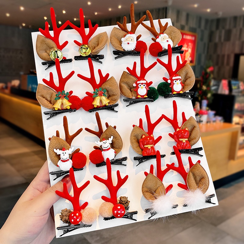 Jojo COCO การ์ตูนกวาง คริสต์มาส กิ๊บ สําหรับผู้หญิง เวอร์ชั่นเกาหลี น่ารัก ตุ๊กต