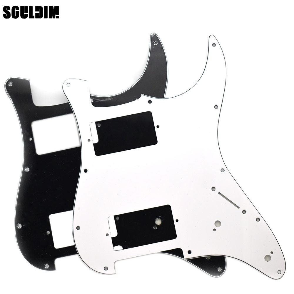 หลากสี 3 Ply 11 หลุม HH two Humbucker กีตาร์ Pickguard Anti-Scratch แผ่นสําหรับ ST FD กีตาร์ไฟฟ้า