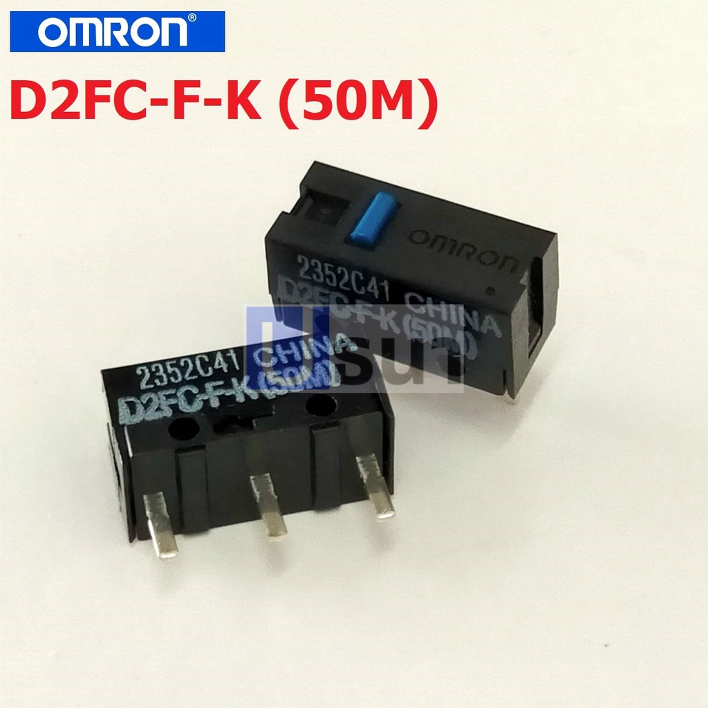 สวิทช์ ไมโครสวิทช์ เมาส์ Mouse Micro Switch Ultra Sub Miniature Basic Switch D2FC-F-K (50M) #สวิทช์เมาส์ Omron (1 ตัว)