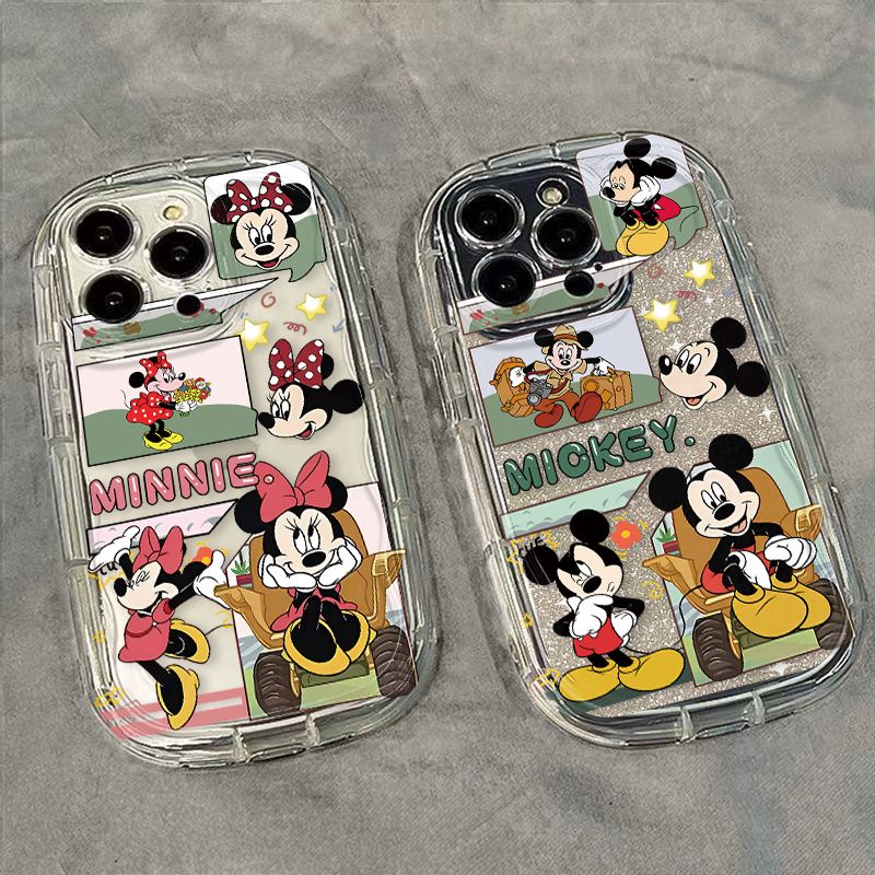 เคสโทรศัพท์มือถือ ลายการ์ตูนมิกกี้ มินนี่ น่ารัก สําหรับ IPhone 11 12 Pro Max X XR XS Max SE 7 Plus 8 Plus 13 Pro Max 14 Pro Max