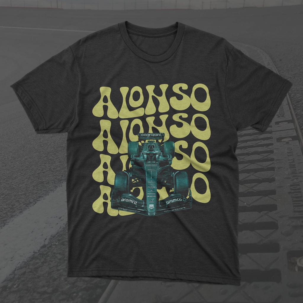 เสื้อยืด ลาย Fernando Alonso Formula 1 Fernando Alonso F1 2023 F1 F1 Aston Martin F1 สไตล์เรโทร