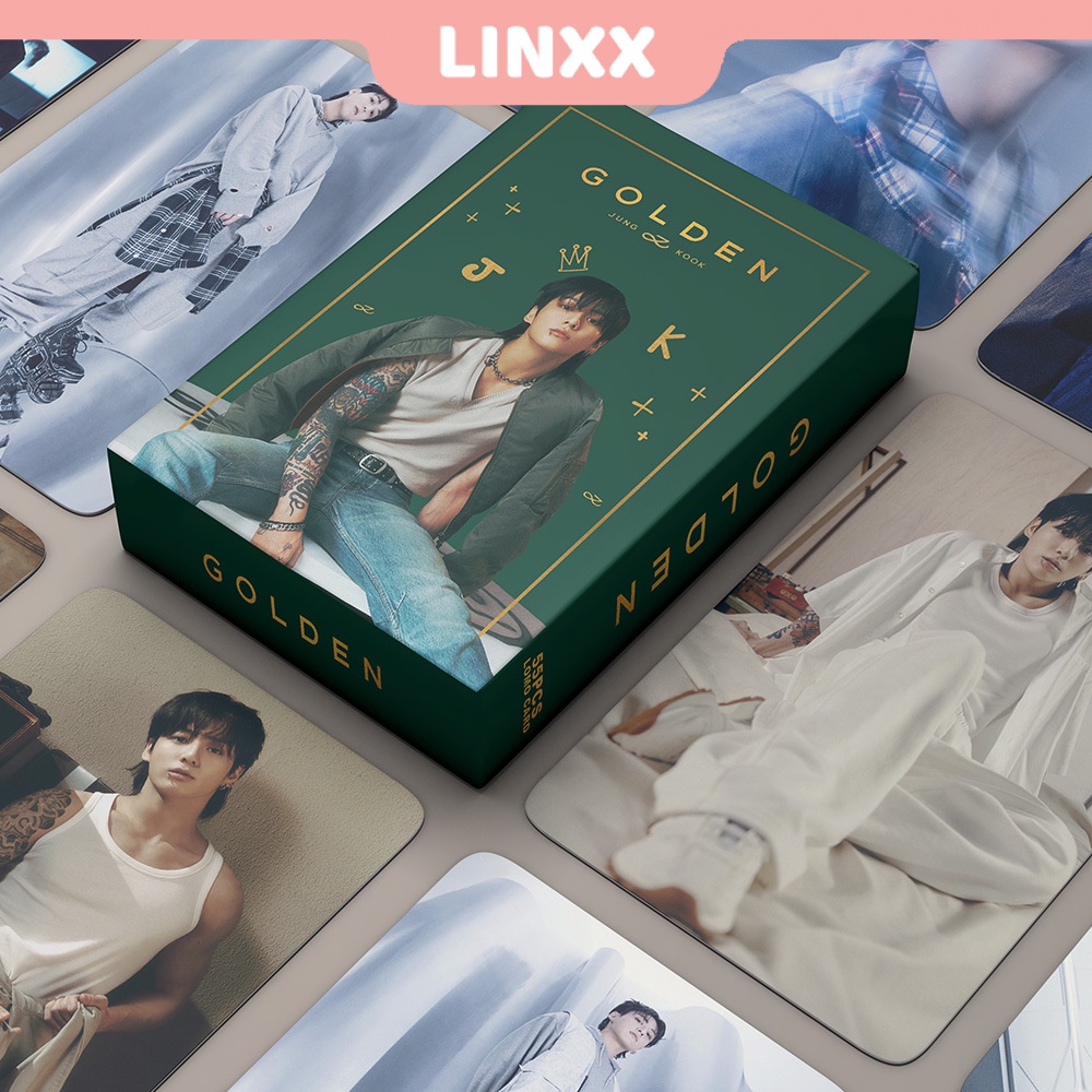 Linxx โปสการ์ด อัลบั้มโลโม่ Jungkook GOLDEN Kpop 55 ชิ้น