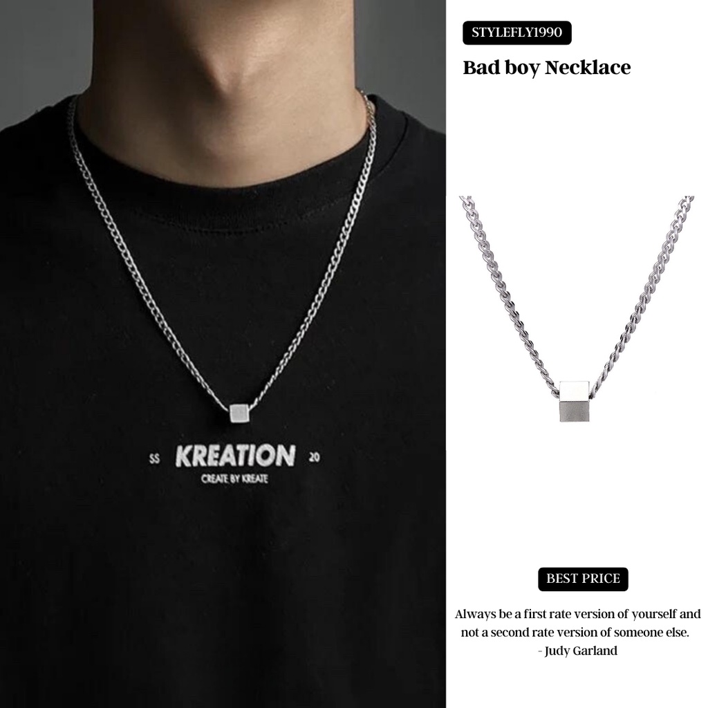 【 พร้อมส่ง 】Bad boy Necklace สร้อยแบดบอย