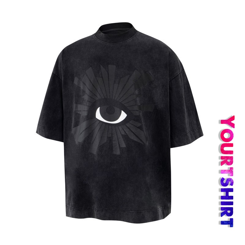 #T1 พร้อมส่ง เสื้อยืดแขนสั้น คอกลม พิมพ์ลายตัวอักษร ตาพัฟ สไตล์เกาหลี วินเทจ พลัสไซซ์ สําหรับผู้ชาย และผู้หญิง