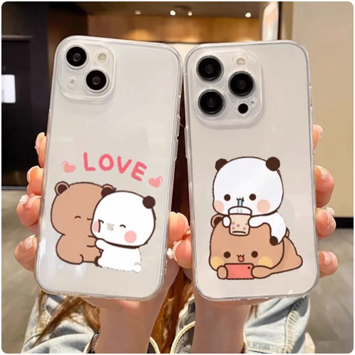 เคสโทรศัพท์มือถือ ลายการ์ตูนหมีน่ารัก สําหรับ Iphone 16 15 14 13 12 11 Pro Max Xs 16e 7 8 Plus Ip Ip