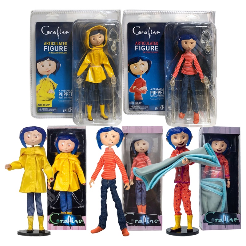 Neca โมเดลตุ๊กตาฟิกเกอร์ Coraline & the Secret Door Can Change Clothing Doll Coraline Anime Articulado