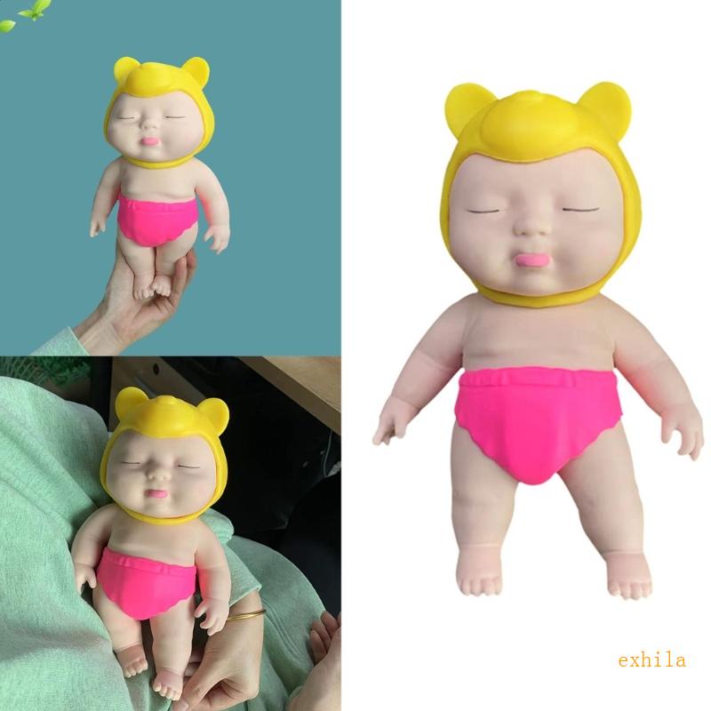 Exhila ของเล่นบีบสกุชชี่ รูปตุ๊กตา TPR เหมาะกับเล่นคลายเครียด สําหรับเด็ก และผู้ใหญ่