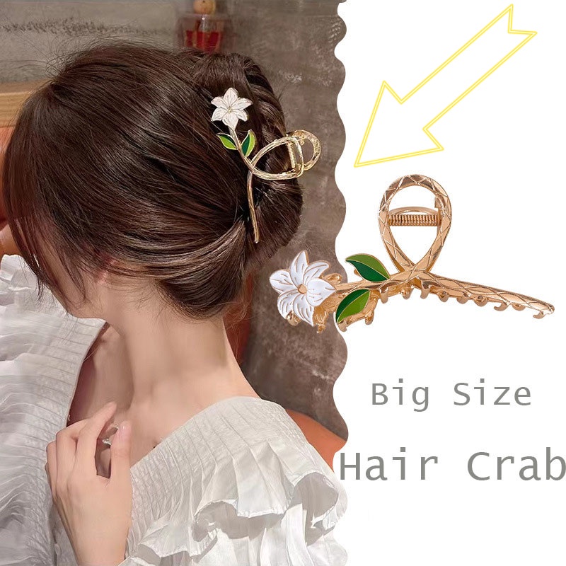 กิ๊บติดผมโลหะ ทรงเรขาคณิต ลายดอกไม้ หรูหรา สไตล์วินเทจ แฟชั่นสําหรับผู้หญิง