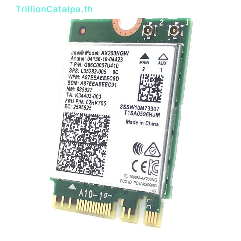 Trillioncatalpa อะแดปเตอร์การ์ดไร้สาย WiFi 6E Intel AX210 5.2 M.2 AX210NGW 2.4Ghz 5Ghz 6Ghz 5374Mbps