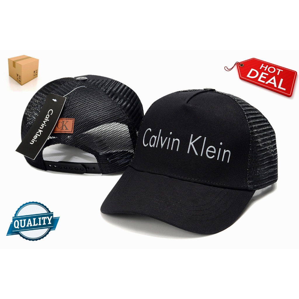 หมวกเบสบอล CK Calvin Klein ผ้าตาข่าย สามารถปรับได้ สําหรับผู้ชาย และผู้หญิง
