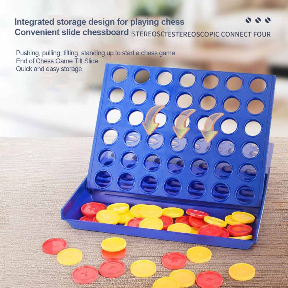 Large Connect Four In A Row 4 In A Line Board Game Kids Children Educational Toy