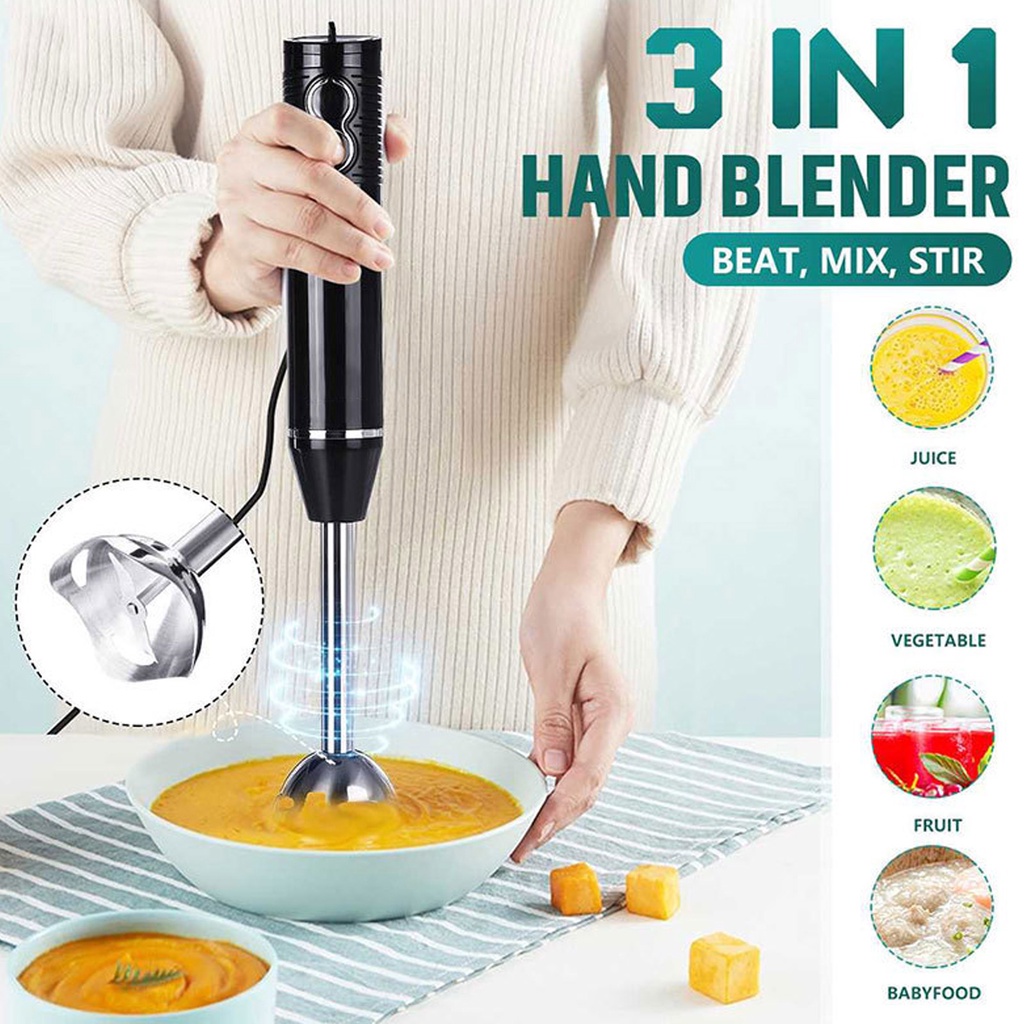 Daily U เครื่องปั่นมือไฟฟ้ามัลติฟังก์ชั่นแบบพกพา Mini Handheld Immersion Blender EU Plug 220-240V