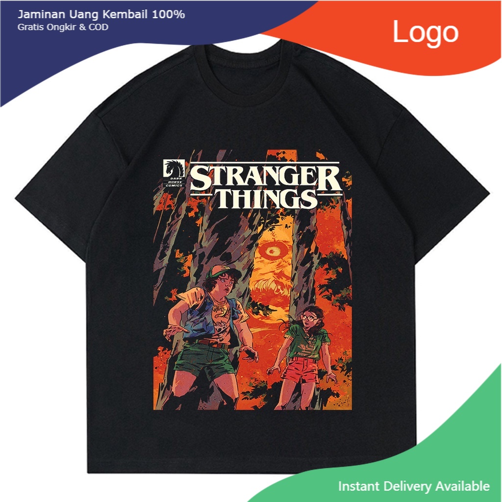 เสื้อยืด พิมพ์ลาย Stranger THING | เสื้อยืด STRANGER THINGS VINTAGE H&amp;M | เสื้อเชิ้ต สีดําS-5XL