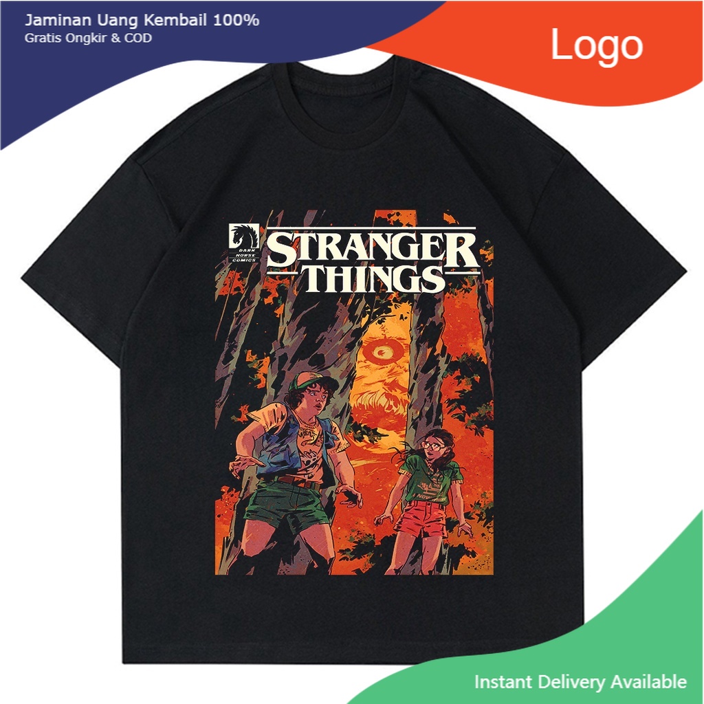 เสื้อยืด พิมพ์ลาย Stranger THING | เสื้อยืด STRANGER THINGS VINTAGE H&M | เสื้อเชิ้ต สีดําS-5XL