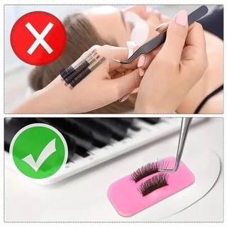 แผ่นซิลิโคนรองขนตาปลอม สําหรับต่อขนตา