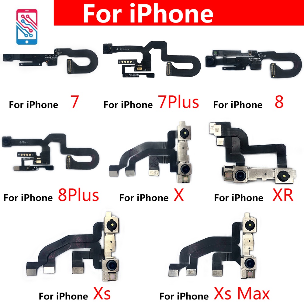 ของแท้ เลนส์กล้องด้านหน้า สายเคเบิลอ่อน สําหรับ iPhone X XR XS Max 7 8 Plus