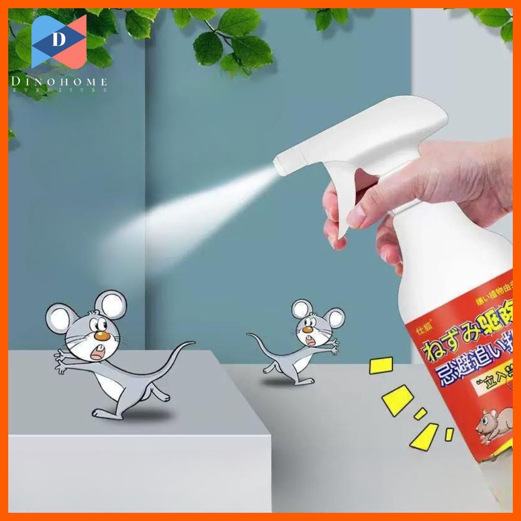 ⭐️ขายปลีก/ส่ง⭐️สเปรย์ฉีดไล่หนู 500ml  จิ้งจก ตุ๊กแก  ในห้องเครื่องรถยนต์ ในรถยนต์ ในบ้าน #P-0031