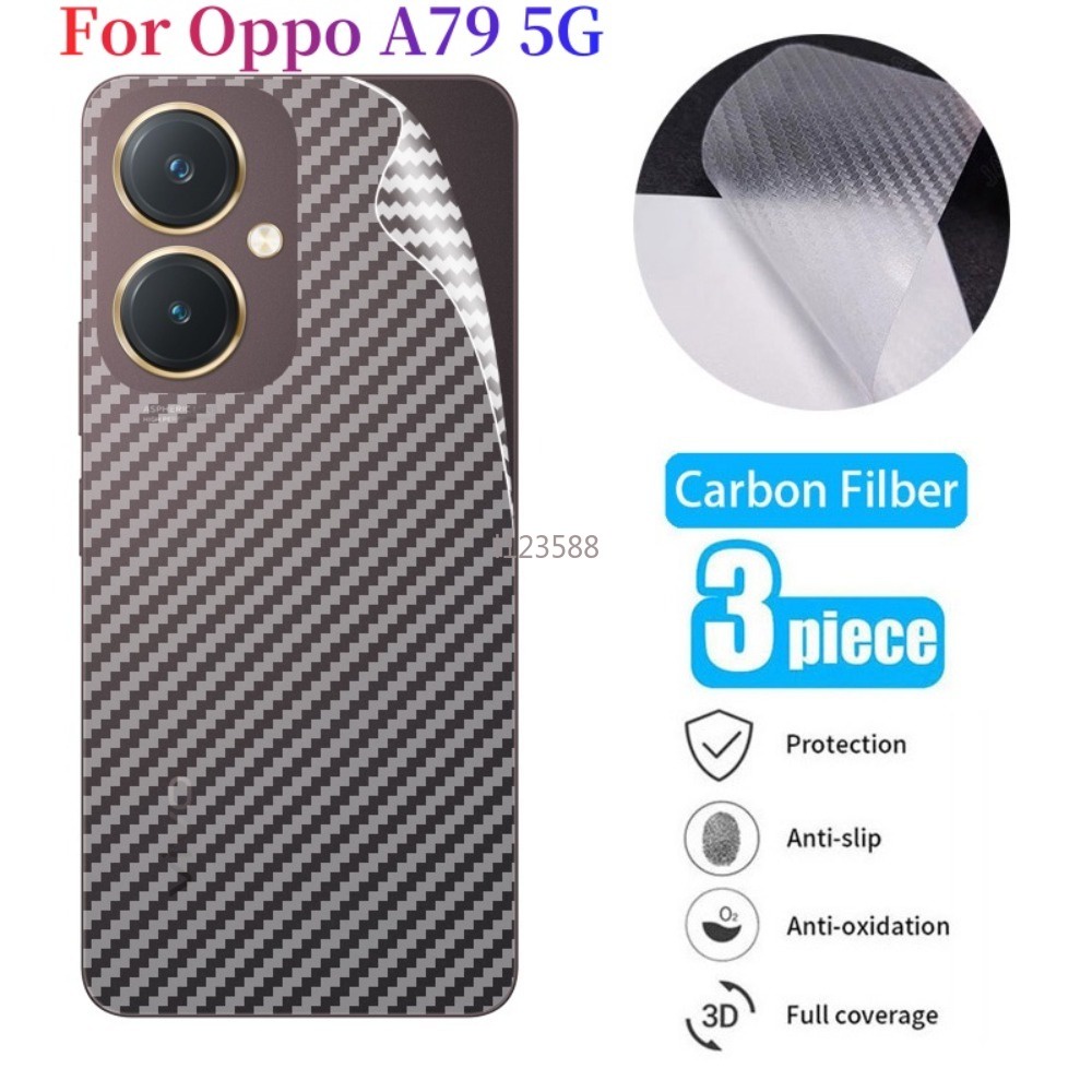 ฟิล์มกันรอยด้านหลัง คาร์บอนไฟเบอร์ เนื้อแมตต์ กันรอยขีดข่วน สําหรับ OPPO A79 OppoA79 A 79 5G 2023