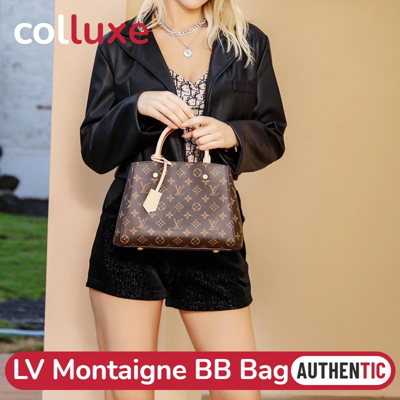 แบรนด์ใหม่และเป็นของแท้/หลุยส์วิตตอง Louis Vuitton กระเป๋ารุ่น Montaigne BB Tote Bag กระเป๋าสะพายผู้หญิง